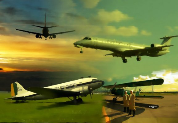 Pintura Digital Alusiva ao Correio Aéreo Nacional